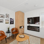 Brauer Living Pods - Living Room TV and Fireplace 2